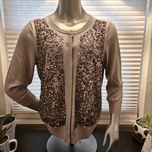 EUC Talbots Sequin Cardigan - Size L Petite
